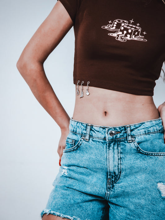 TheGrimz Dice Crop Top