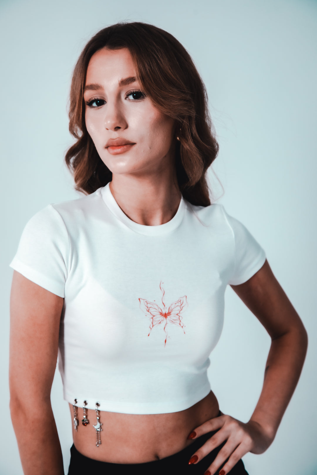TheGrimz Butterfly Crop Top