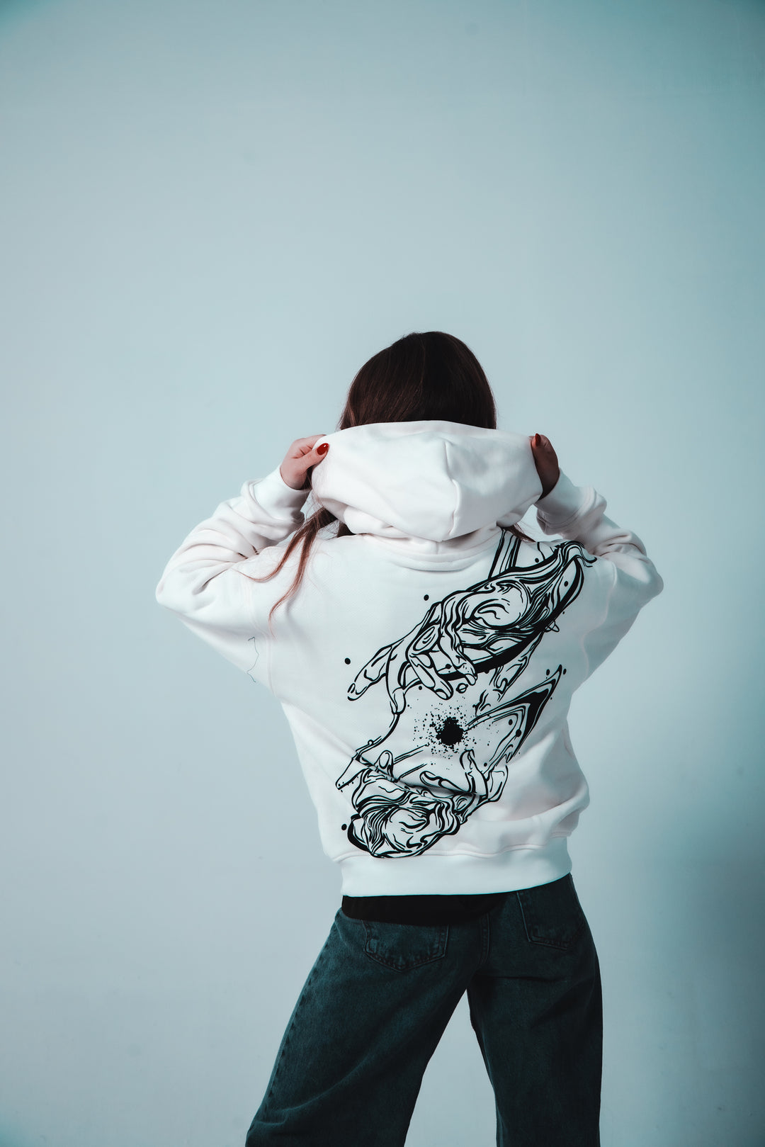 TheGrimz Galaxy Hands Oversize Unisex Hoodie