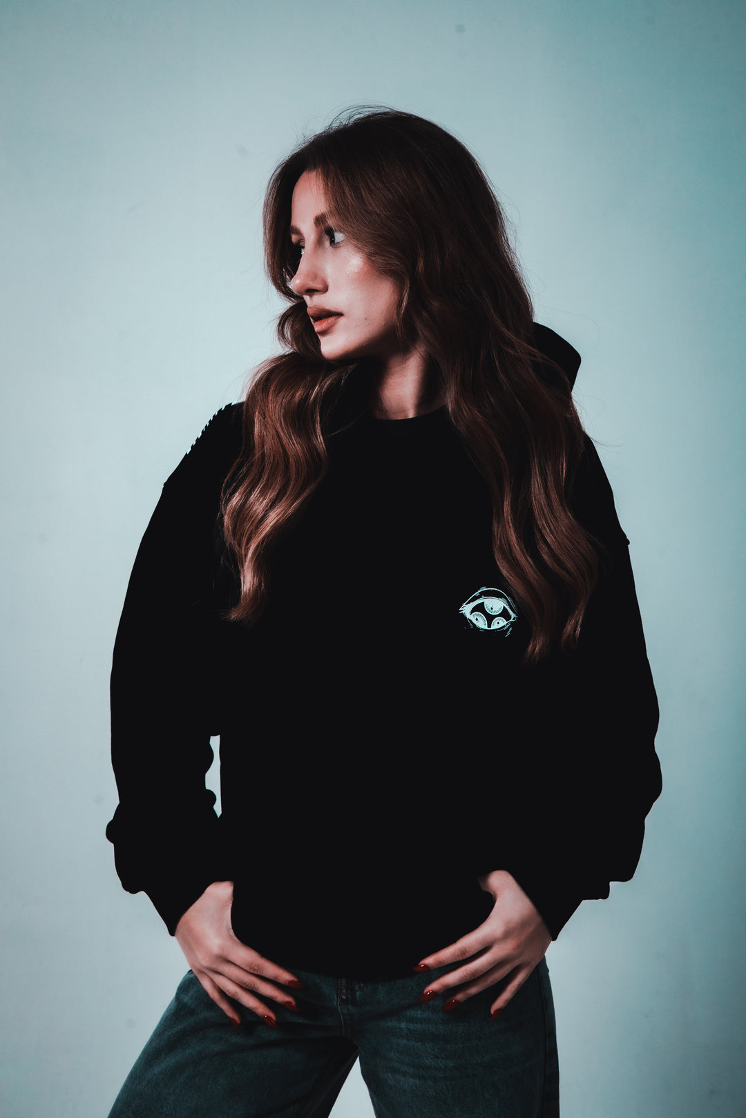 TheGrimz Wandering Eyes Oversize Unisex Hoodie